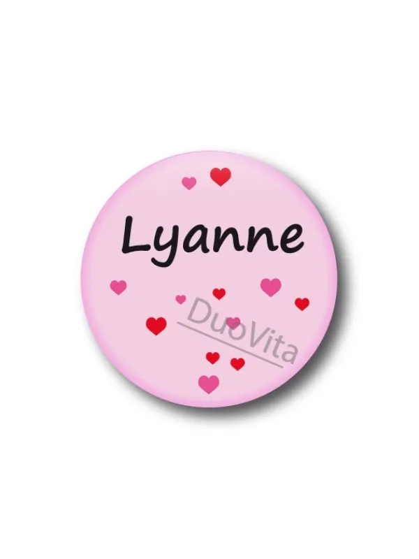 Hospitrix Button Hartjes Roze