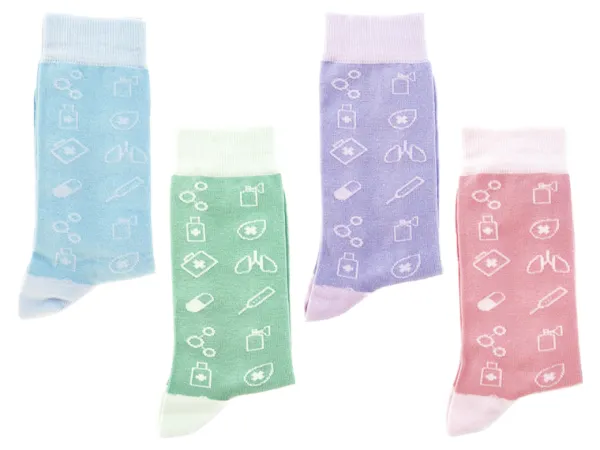 Hospitrix Damessokken Set Zorg Iconen Pastel