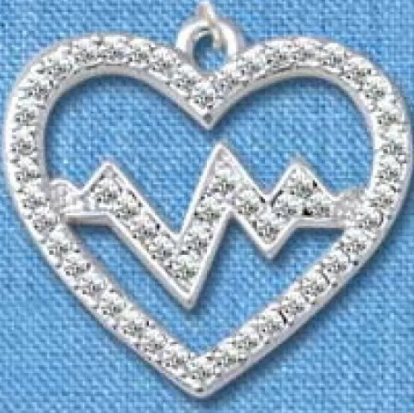 Hospitrix Hanger Heartbeat Zilver groot