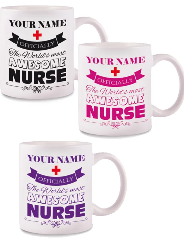 Hospitrix Mug Awesome Nurse Met Naam Opdruk