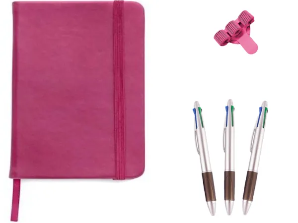 Hospitrix Set Notitieboek A5 + Pennen Roze