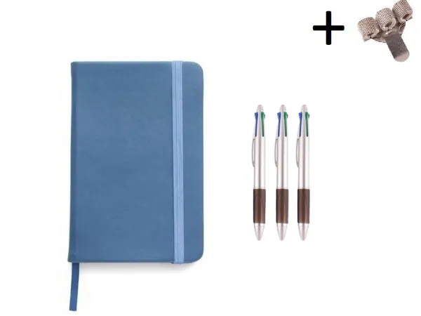 Hospitrix Set Notitieboek A5 + Pennen Blauw