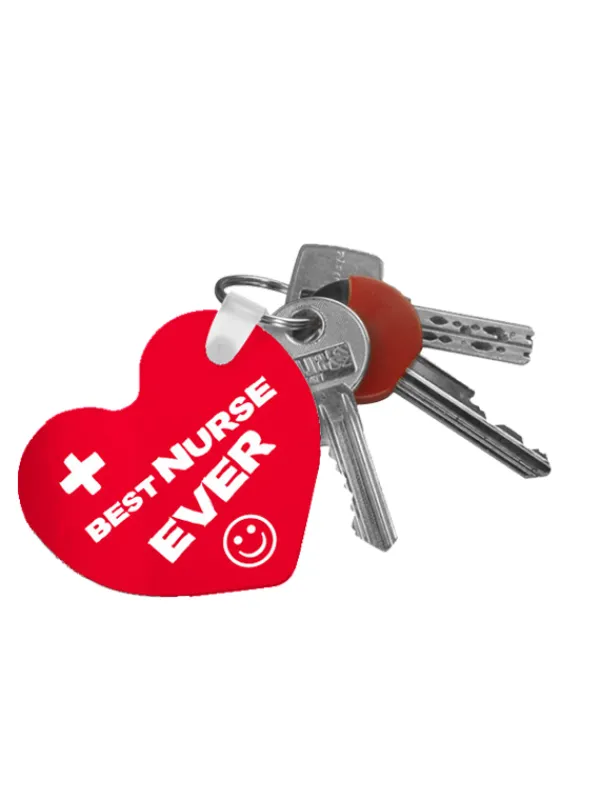 Hospitrix Sleutelhanger Hart met Naam Opdruk