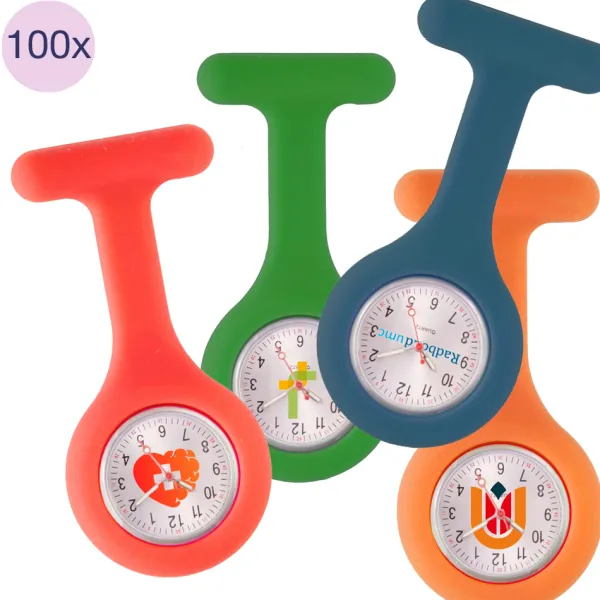 Hospitrix 100x Gepersonaliseerde Siliconen VerpleegstersHorloge met Logo